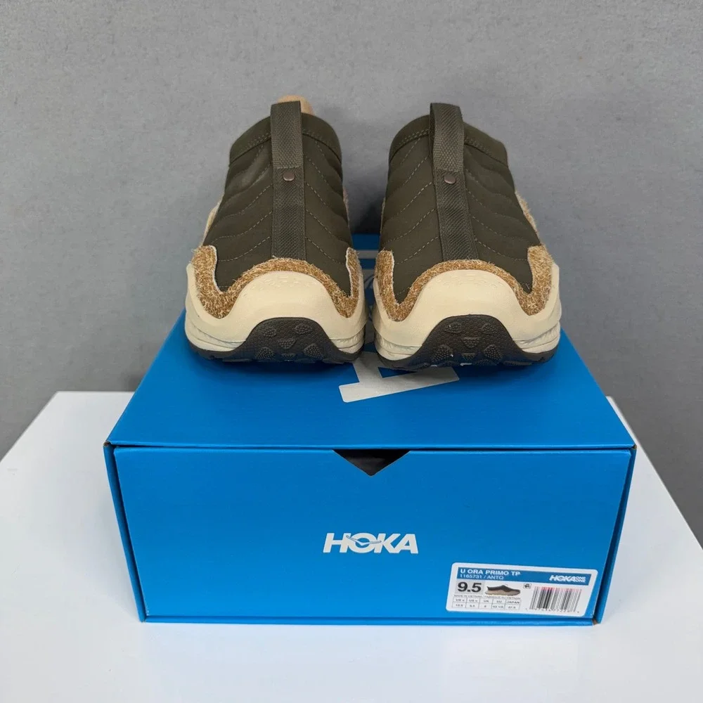 Hoka Shoes Unisex M 9.5 W 10.5 Ora Primo TP Moss Green Quilted Slip On Recovery